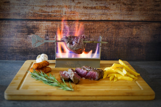 Tischgrill / Flammlachshalter