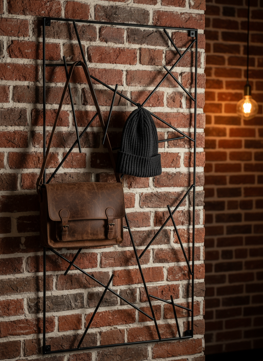 Micado Wandgarderobe aus Stahl – Ansicht 5 von 12