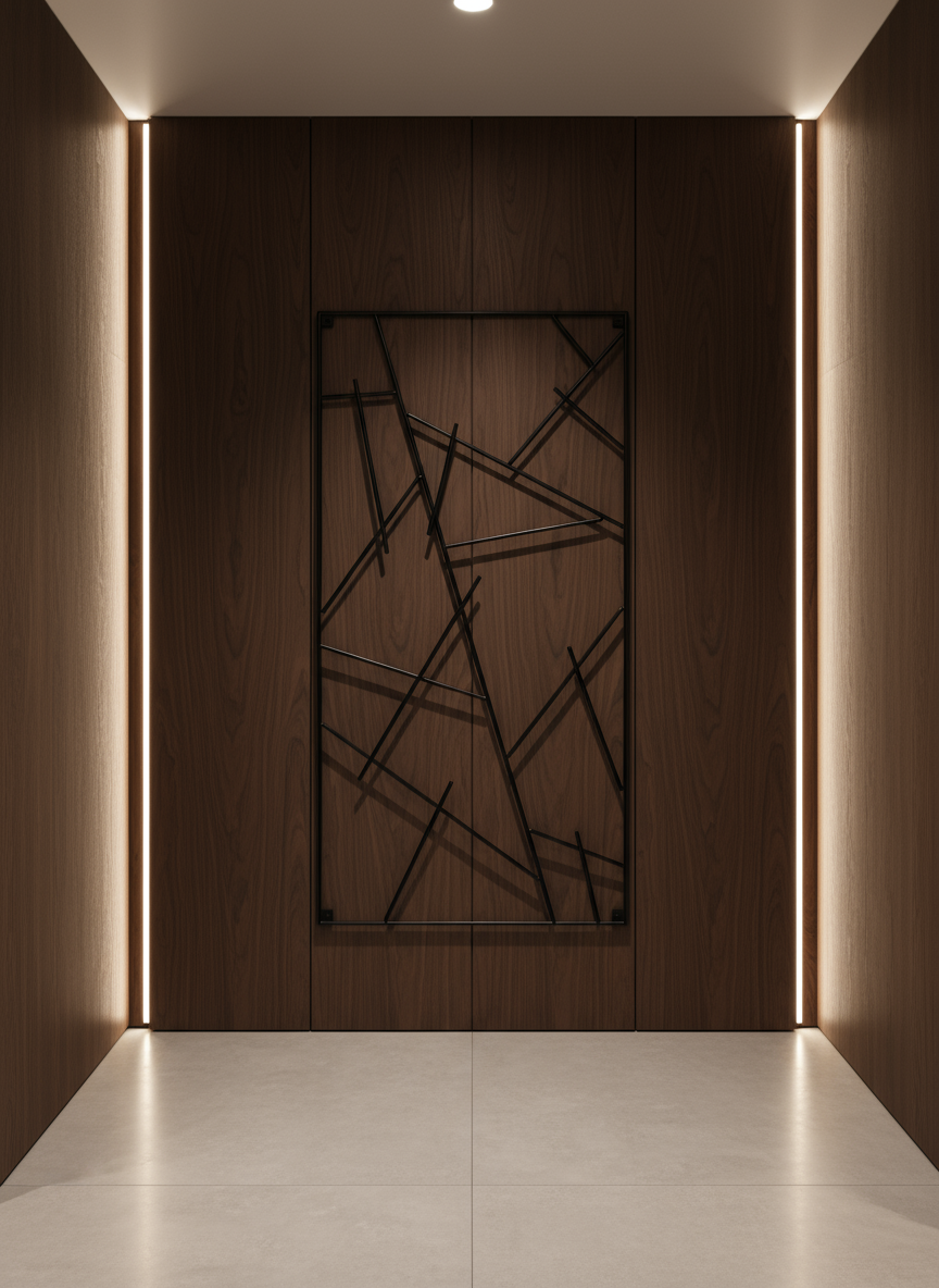 Micado Wandgarderobe aus Stahl – Ansicht 3 von 12